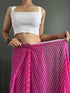 Vasthrlay Pink Georgette Unstitched Saree