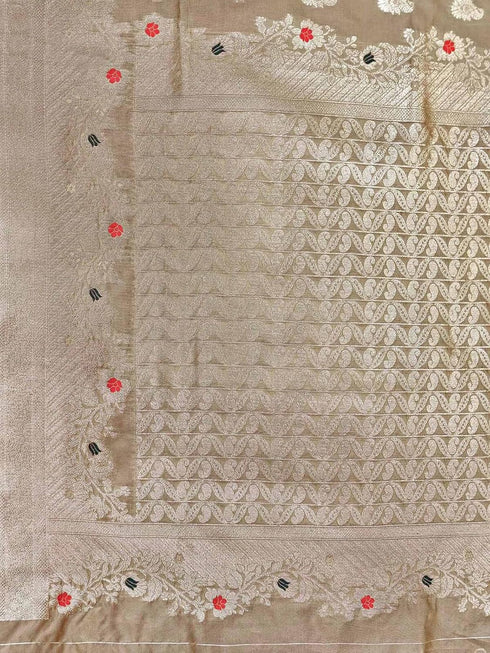 Vasthrlay Banarasi Weaving Peach Saree