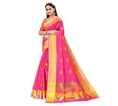 Vasthrlay Jacquard Unstitched Saree