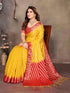 Vasthrlay Gold Banarasi Unstitched Saree