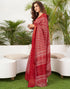 Vasthrlay Womens Printed Unstitched Green Saree