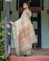 Vasthrlay Floral Printed Tassels Saree