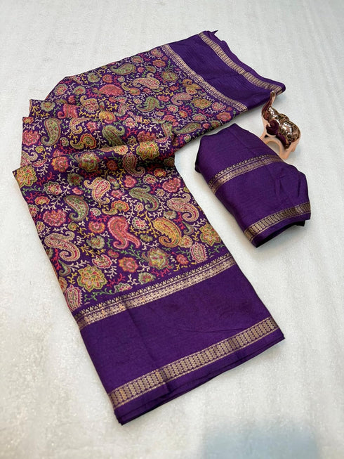 Vasthrlay Tussar Saree Floral