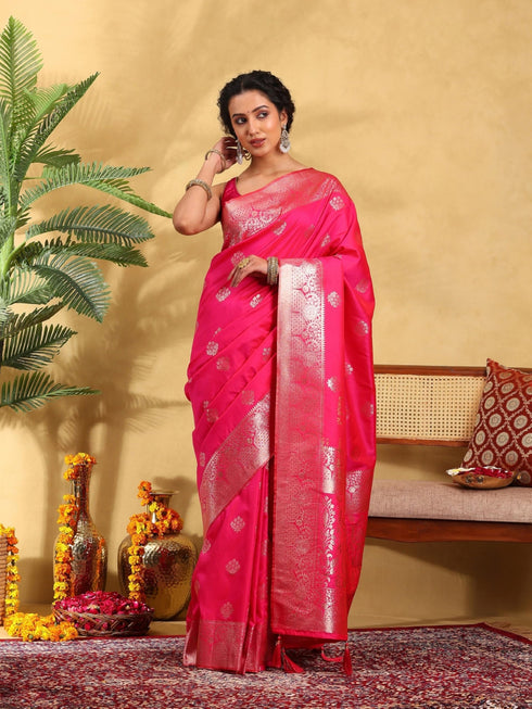 Vasthrlay Banarasi Unstitched Saree