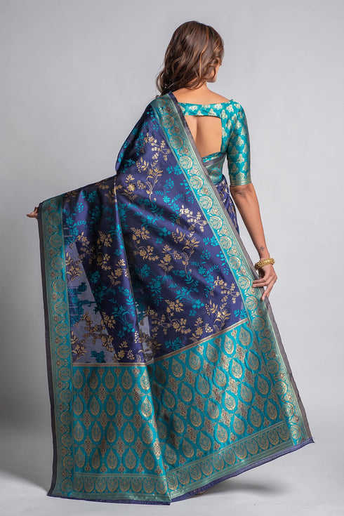 Vasthrlay Magenta Banarasi Designer Saree