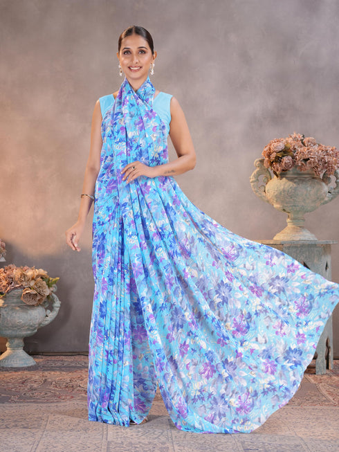 Vasthrlay Georgette Floral Saree