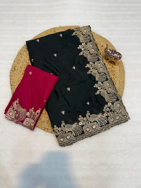Vasthrlay Georgette Embroidery Unstitch