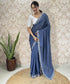 Vasthrlay Georgette Embellishments Scalloped Traditional