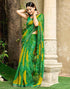 Vasthrlay Chiffon Bandhani Unstitched Green Saree
