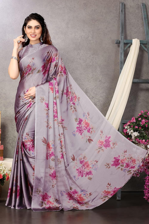 Vasthrlay Fashion Chiffon Printed Dusty Ethnic Wear