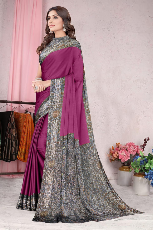 Vasthrlay Fashion Chiffon Abstrect Printed Ethnic Wear