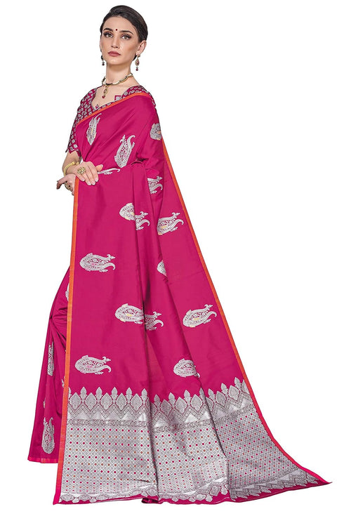 Vasthrlay Banarasi Gs Orange Ethnic Wear