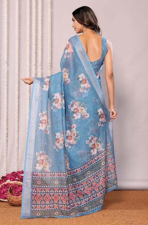 Vasthrlay Cotton Printed Saree