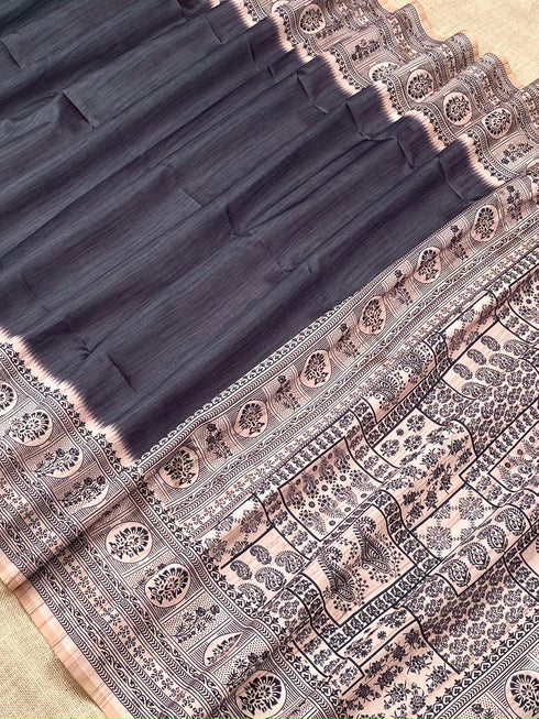 Vasthrlay Tussar Traditional Kalamkari
