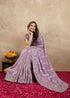 Vasthrlay Jacquard Embroidery Unstitched Purple Ethnic Wear