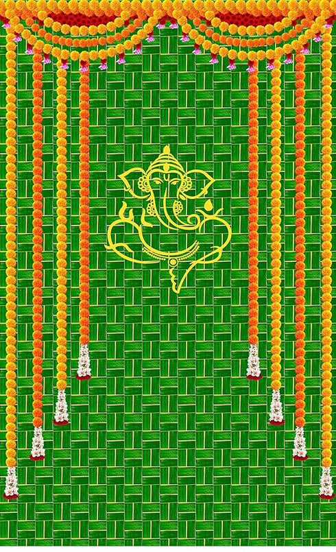 Ganesh Backdrop Cloth for Decoration