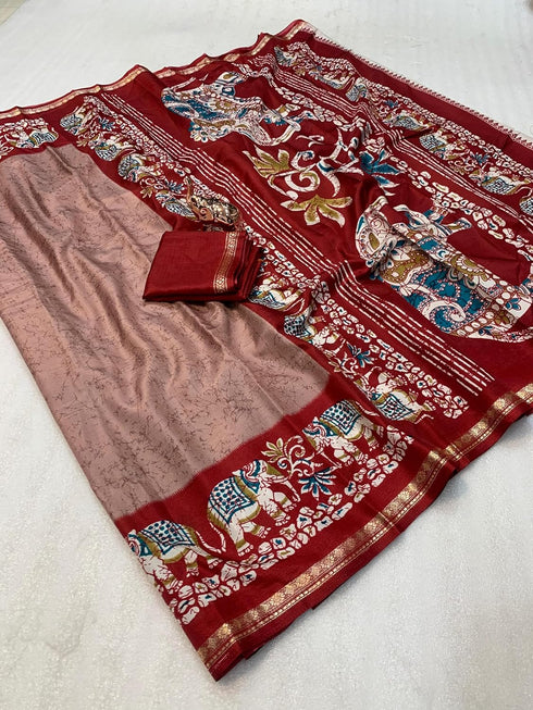 Vasthrlay Ghicha Kalamkari Print