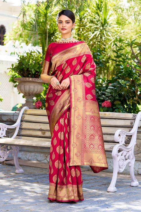 Vasthrlay Banarasi Wine Ethnic Wear