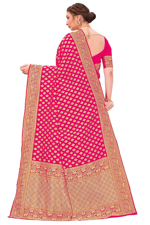 Vasthrlay Banarasi Pink Ethnic Wear