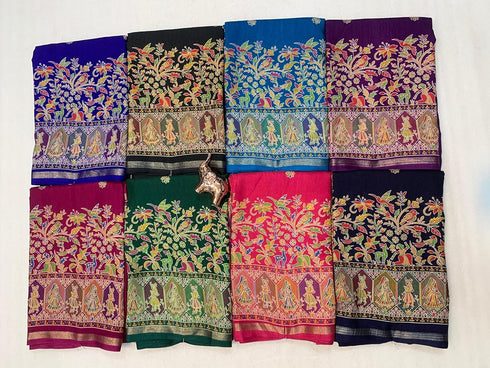 Vasthrlay Silk Saree Dark Blue