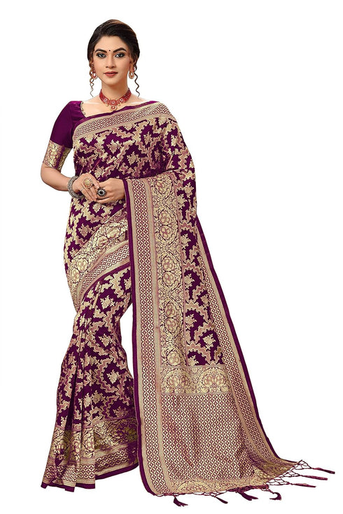 Vasthrlay Tassel Banarasi Blouse Ethnic Wear