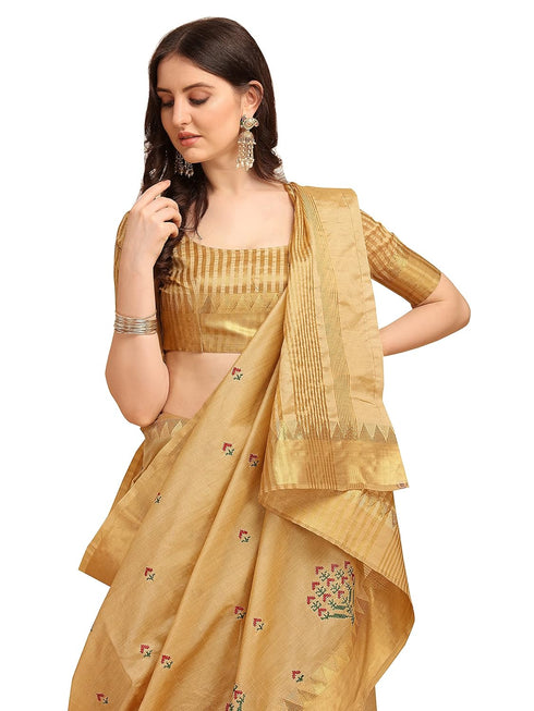 Vasthrlay Multicolor Embroidered Saree