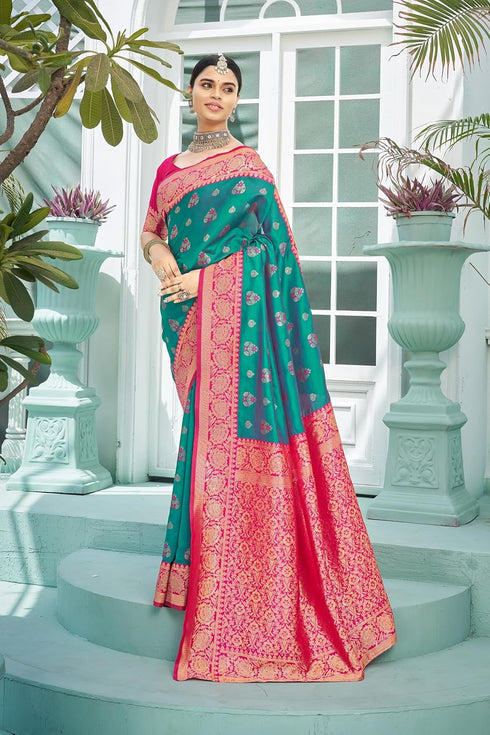 Vasthrlay Banarasi Rich Rama Ethnic Wear