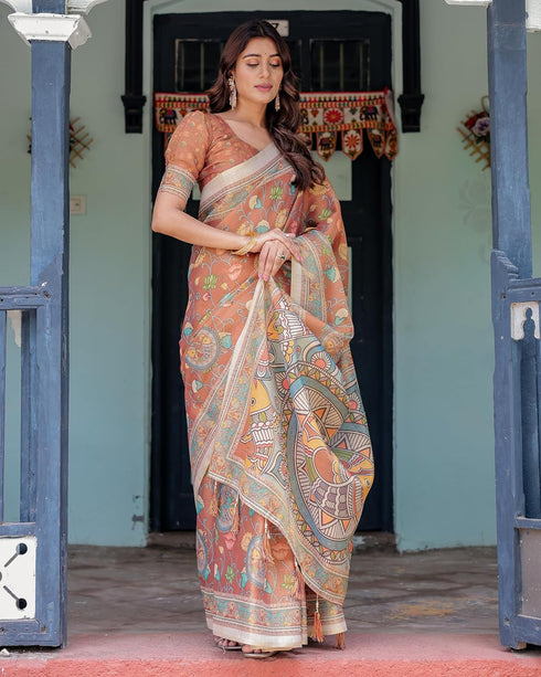 Vasthrlay Handloom Printed Saree