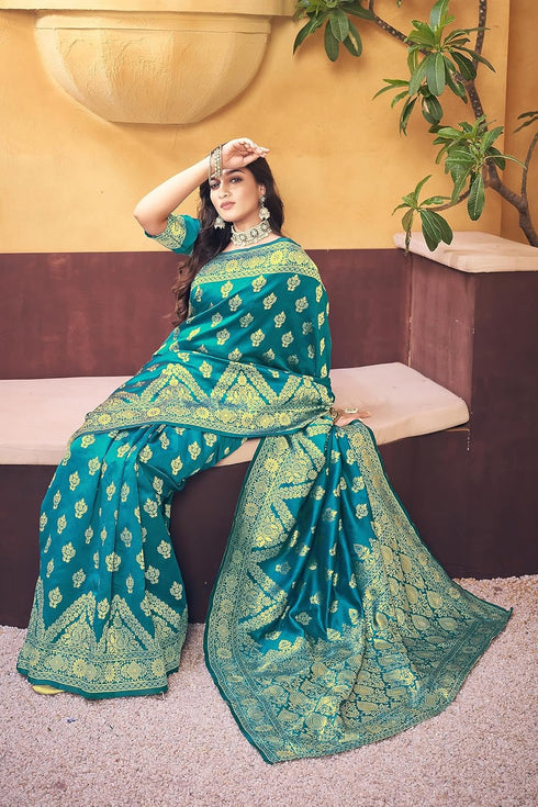 Vasthrlay Banarasi Rama Ethnic Wear