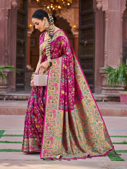 Vasthrlay Kanjivaram Unstitched Saree