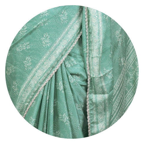 Vasthrlay Fashion Georgette Leheriya Turquoise Ethnic Wear