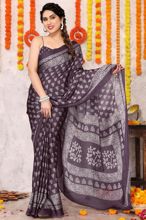 Vasthrlay Fashion Chiffon Printed Ethnic Wear