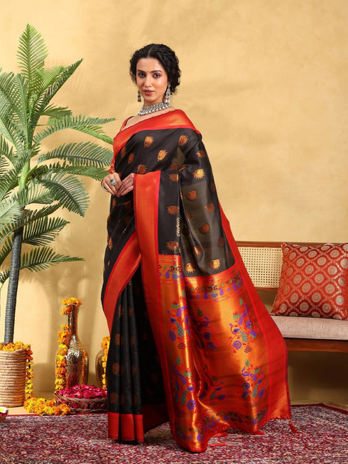 Vasthrlay Banarasi Unstitched Saree