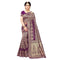 Vasthrlay Wine Kanjivaram Unstitched Saree