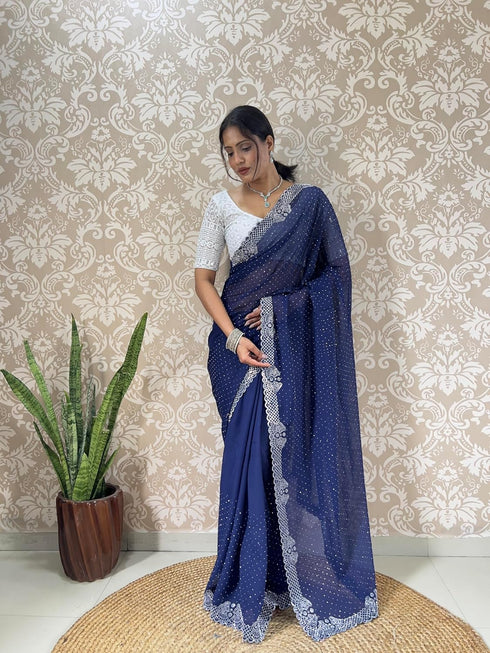 Vasthrlay Georgette Lightweight Receptions Gatherings