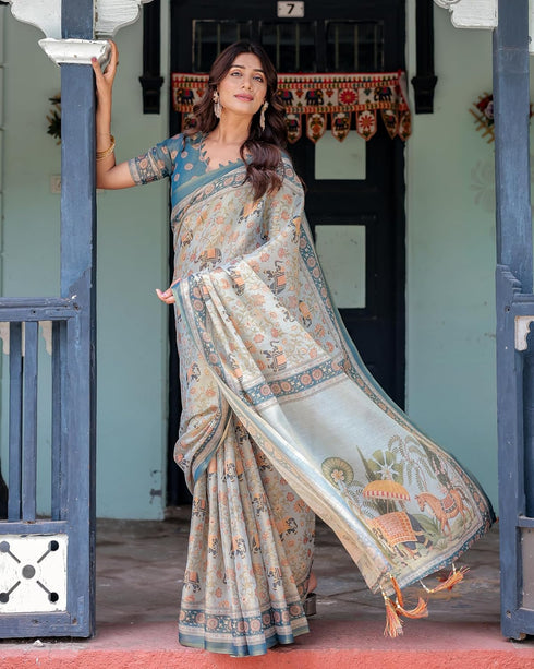Vasthrlay Handloom Printed Saree