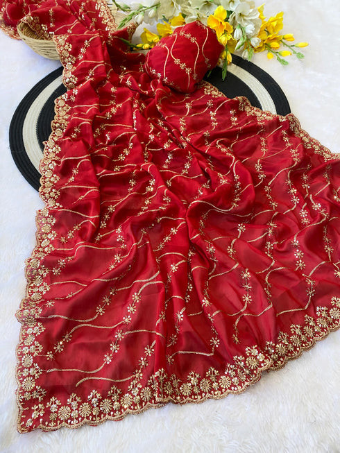 Vasthrlay Embroidery Saree