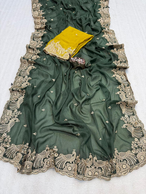 Vasthrlay Georgette Embroidery Unstitch