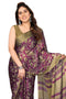 Vasthrlay Fashion Chiffon Printed Navy Ethnic Wear