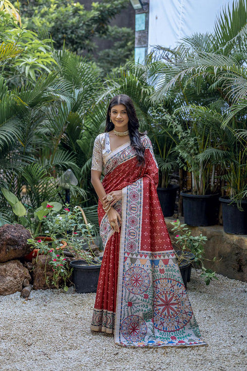 Vasthrlay Ghicha Madhubani Print