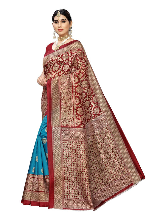 Vasthrlay Venkatagiri Blouse Piece Sdpl Metro Red Free Ethnic Wear