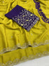 Vasthrlay Pink Georgette Embroidery Saree