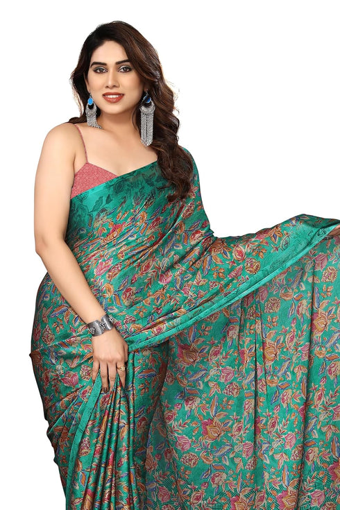 Vasthrlay Fashion Chiffon Georgette Beige Ethnic Wear