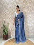 Vasthrlay Georgette Embellishments Scalloped Traditional