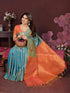 Vasthrlay Kanchipuram Saree Soft Silk Seagreen