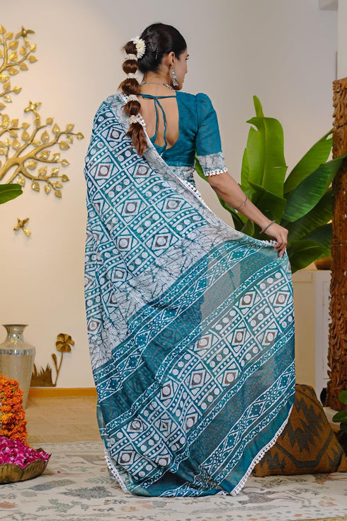 Vasthrlay Fashion Chevron Printed Ethnic Wear