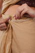 Vasthrlay Womens Beige Cotton Ready To Wear Saree