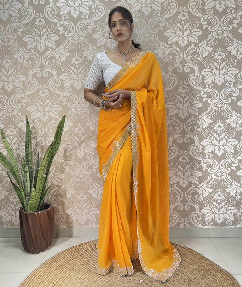 Vasthrlay Georgette Lightweight Receptions Gatherings
