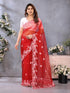 Vasthrlay Blue Embroidery Unstitched Saree
