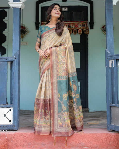 Vasthrlay Handloom Traditional Paisley Saree